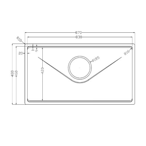 Chậu rửa bát inox 1 hố Konox TARI 8748SR 23 kich thuoc chau rua bat inox 1 ho konox tari 8748sr