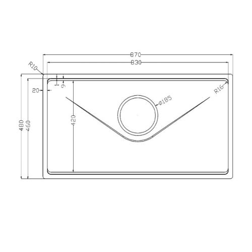 Chậu rửa bát inox 1 hố Konox TARI 8748SR Basic 11 kich thuoc chau rua bat inox 1 ho konox tari 8748sr basic 1