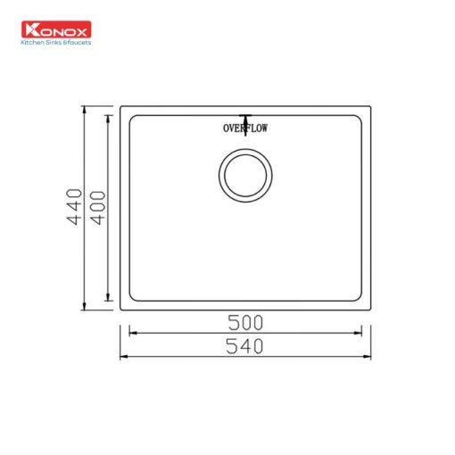 Chậu rửa bát Konox Cube 5444SU - Ảnh 4