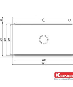 kich thuoc chau rua bat konox kn7650ts