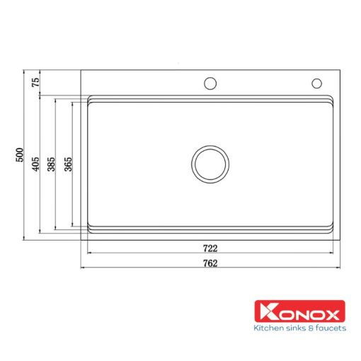 Chậu rửa bát Konox KN7650TS - Ảnh 4