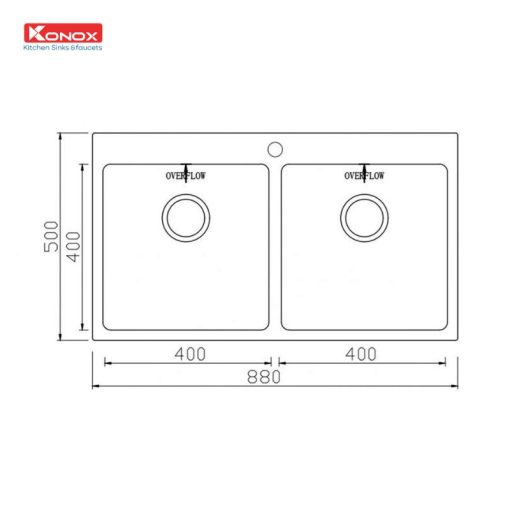 Chậu rửa bát Konox Unico 8850 - Ảnh 4