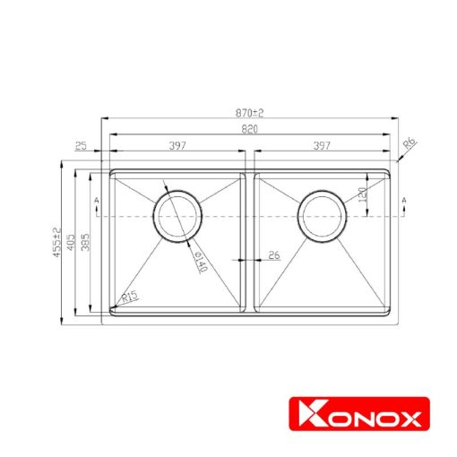 Chậu rửa bát Konox Workstation Sink – Undermount Sink KN8745DUB - Ảnh 4