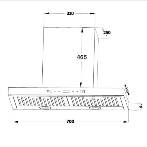 Máy hút mùi âm tủ Chef's EH-R908E3T - Ảnh 6