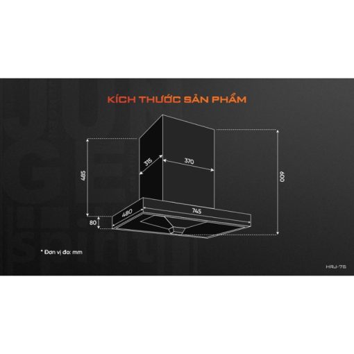 Máy hút mùi âm tủ Junger HRJ-75 - Hình ảnh 3
