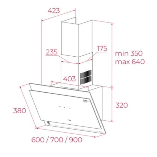 Máy hút mùi áp tường Teka DVT 68660 TOS VG - Ảnh 4