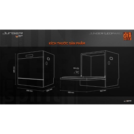 Máy rửa bát độc lập Junger Leopard DWJ-100 - Ảnh 4