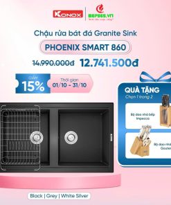 Chậu rửa bát Konox Granite Sink Phoenix Smart 860 Grey