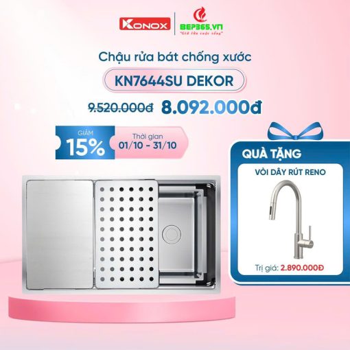 Chậu rửa bát Konox Workstation - Undermount Sink KN7644SU Dekor