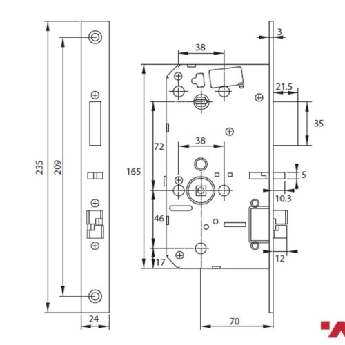 Lắp đặt khóa điện tử Hafele PP8100 912.20.286