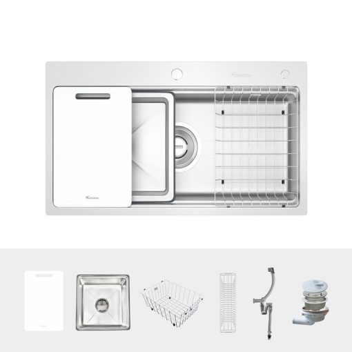 Chậu rửa bát 1 hố Konox KN8751TS Dekor - Ảnh 2