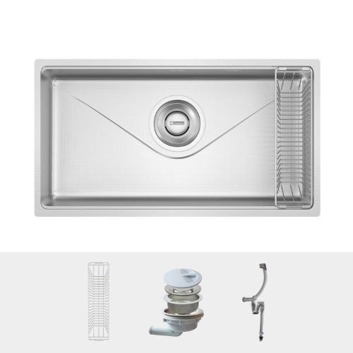 Chậu rửa bát inox 1 hố Konox TARI 8748SR Basic 9 phu kien chau rua bat inox 1 ho konox tari 8748sr basic 1