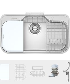 phu kien chau rua bat inox 1 ho konox tari 9051sr