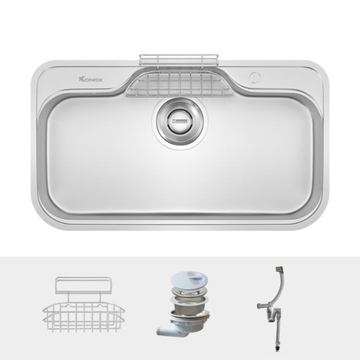 Chậu rửa bát inox 1 hố Konox TARI 9051SR Basic - Ảnh 3