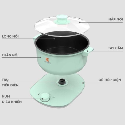 Nồi lẩu điện Hawonkoo HEH-100-GE - Ảnh 3