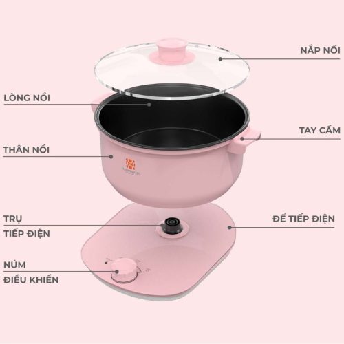 Nồi lẩu điện Hawonkoo HEH-100-PK 7 thiet ke noi lau dien hawonkoo heh 100 pk