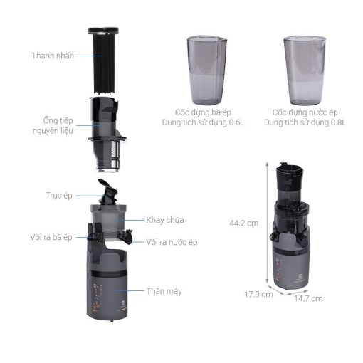 Máy ép chậm Hawonkoo SJH-002-GR - Ảnh 3