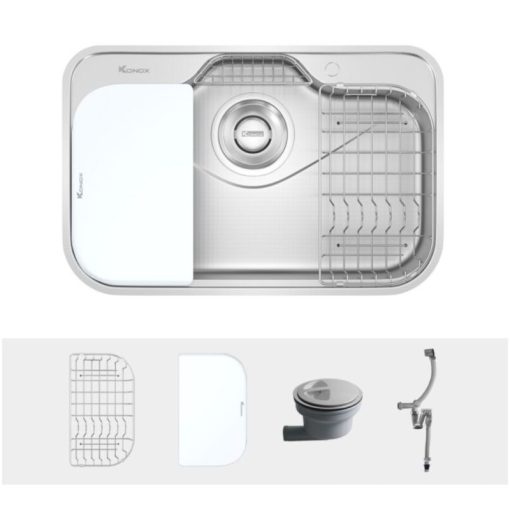 Chậu rửa bát inox 1 hố Konox Tari 7851SR - Ảnh 3