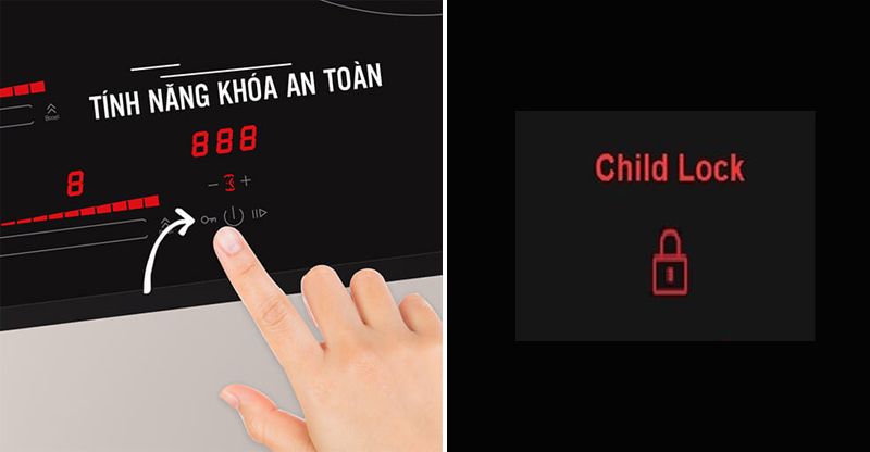 Cách mở khóa bếp từ Canzy