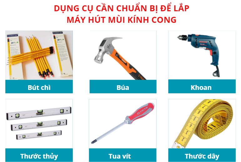 Cần chuẩn bị gì trước khi lắp máy hút mùi kính cong