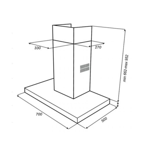 Máy hút mùi âm tủ Spelier SP 109 AT PRO 7 Kích thước máy hút mùi âm tủ Spelier SP 109 AT PRO