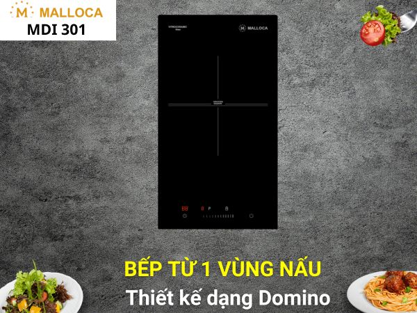 thiết kế bếp từ Malloca