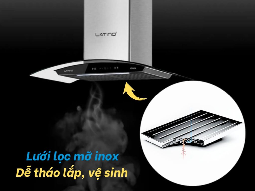 Đánh giá tính năng, công nghệ máy hút mùi Latino