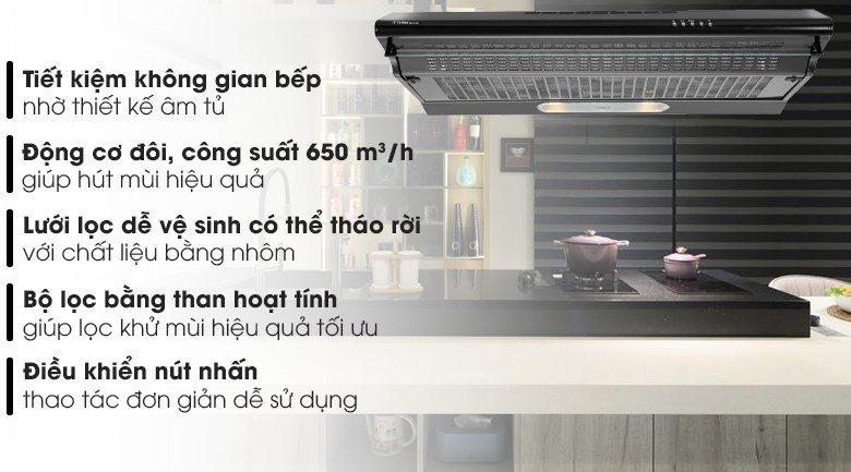 Tính năng và công nghệ máy hút mùi Torino