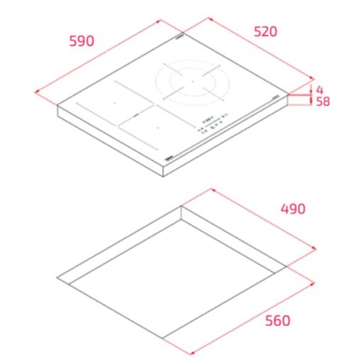 Bếp từ 3 vùng nấu Teka IBC 63110 SCG BK 112520054 - Ảnh 2