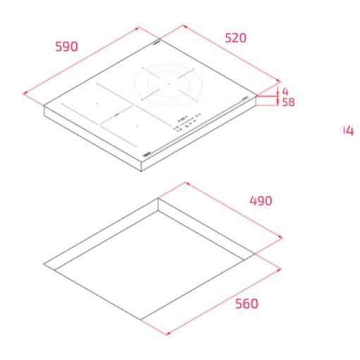 Bếp từ 3 vùng nấu Teka IBF 63210 SCG BK 112520055 - Ảnh 2