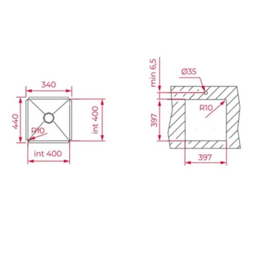 kich thuoc chau rua chen teka bex linea 40 40 115010015