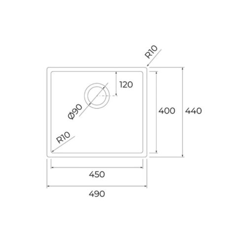 Chậu rửa chén Teka BX R10 45.40 115010039 8 kich thuoc chau rua chen teka bx r10 45 40 115010039
