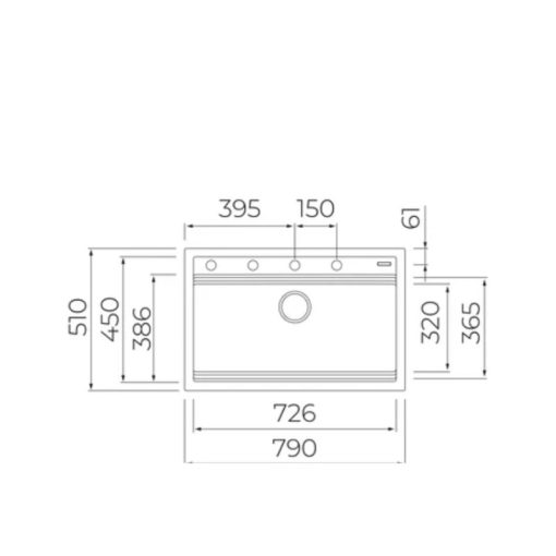Chậu rửa chén Teka Nova 80 WS-TG 1B đá nhân tạo 115230057 - Ảnh 4