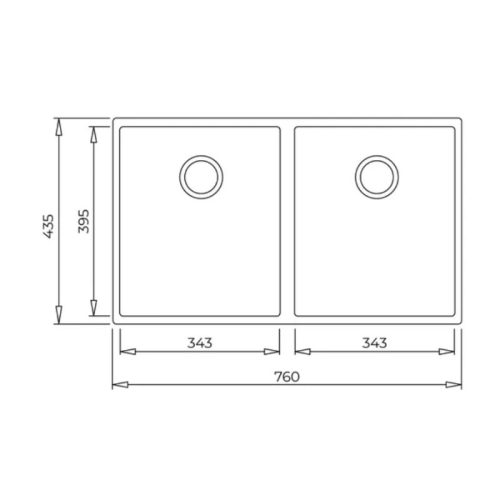 Chậu rửa Teka Square 2B 760 TG 115260024 8 kich thuoc chau rua teka square 2b 760 tg 115260024