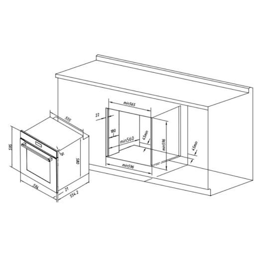 Lò nướng âm tủ Hafele HC-O811B 495.10.035 - Ảnh 3