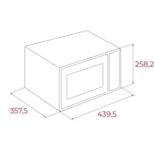 Lò vi sóng Teka MW FS20 WH 112280006 9 kich thuoc lo vi song teka mw fs20 wh 112280006