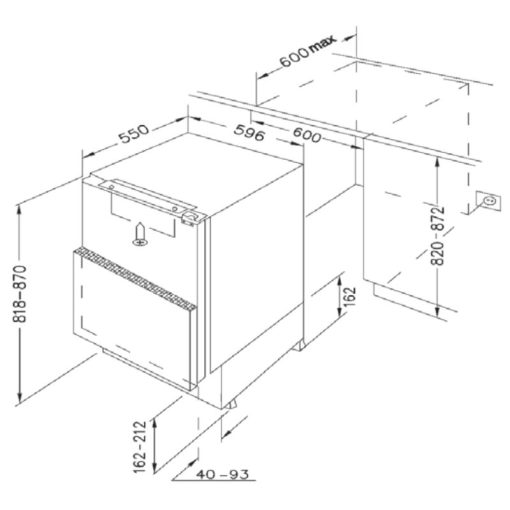 Tủ lạnh lắp âm mini Teka RSR 131 WH 113470017 - Ảnh 2