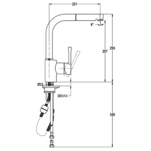 kich thuoc voi rua bat teka ark pull out 116030079
