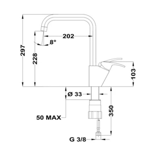 Vòi rửa nóng lạnh Teka MTP 994 - Ảnh 2