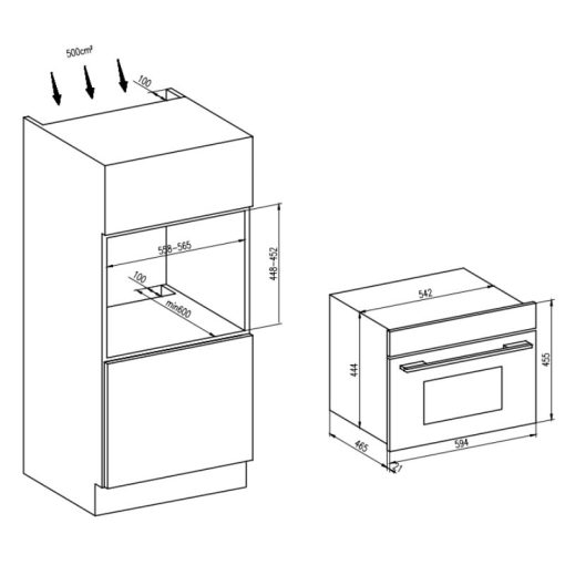 Lò vi sóng kết hợp nướng Hafele HC-MWO381B 495.10.044 - Ảnh 2