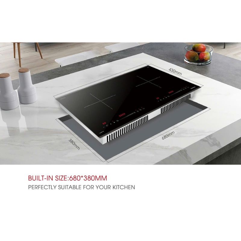 Bếp từ Hafele HC-I7365B 536.61.365 2 vùng nấu 6 Mặt kính bếp từ Hafele HC-I7365B 536.61.365 2 vùng nấu