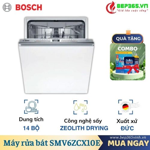 Máy rửa bát Bosch SMV6ZCX10E Serie 6