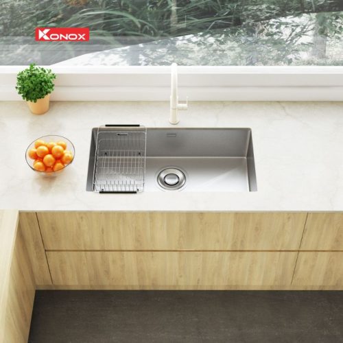 Chậu rửa bát inox 1 hố Konox TARI 870SM - Ảnh 2