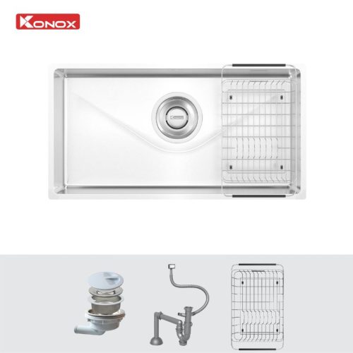 Chậu rửa bát inox 1 hố Konox TARI 870SM - Ảnh 4