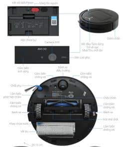 cau tao robot hut bui lau nha ecovacs deebot t80 omni den