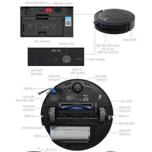 Robot hút bụi lau nhà Ecovacs Deebot T80 OMNI - Đen - Ảnh 3