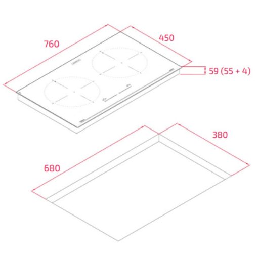Bếp từ 2 vùng nấu Teka IZC 76220 SCG BK 112510053 - Ảnh 2