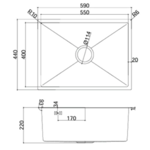kich thuoc chau rua bat teka bex linea 55 40 115010019