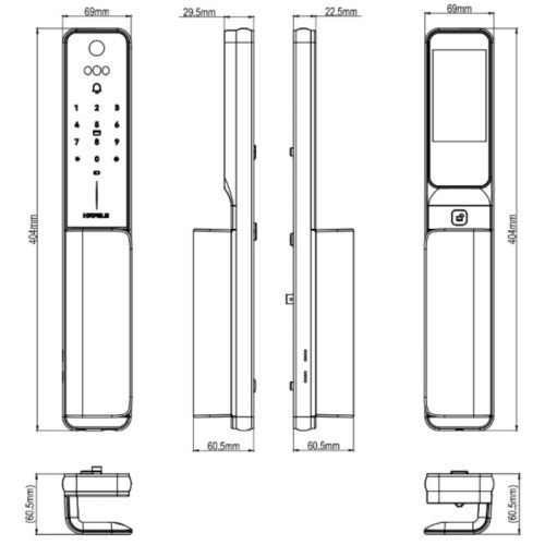 Khóa điện tử Hafele HORIZON - PP2501W 499.21.224 9 kich thuoc khoa dien tu hafele horizon pp2501w 499.21.224