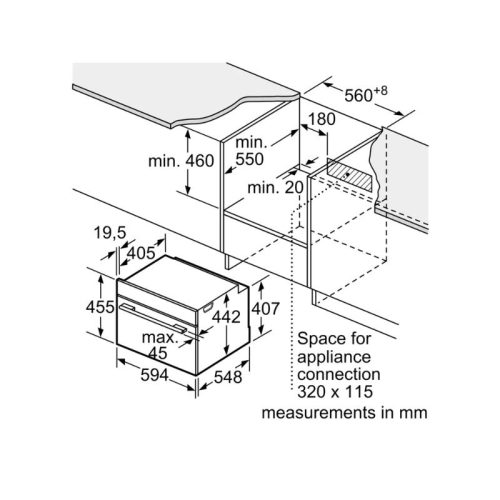 Lò nướng âm tủ Bosch CMG7241B1 11 kich thuoc lo nuong am tu bosch cmg7241b1
